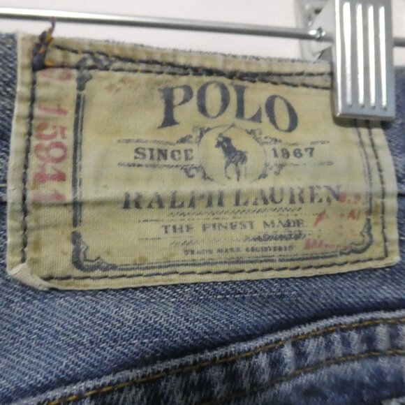 POLO RALPH LAUREN - 15911 | size 14 | Blue Cotton Distressed Denim Jeans - Picture 14 of 16